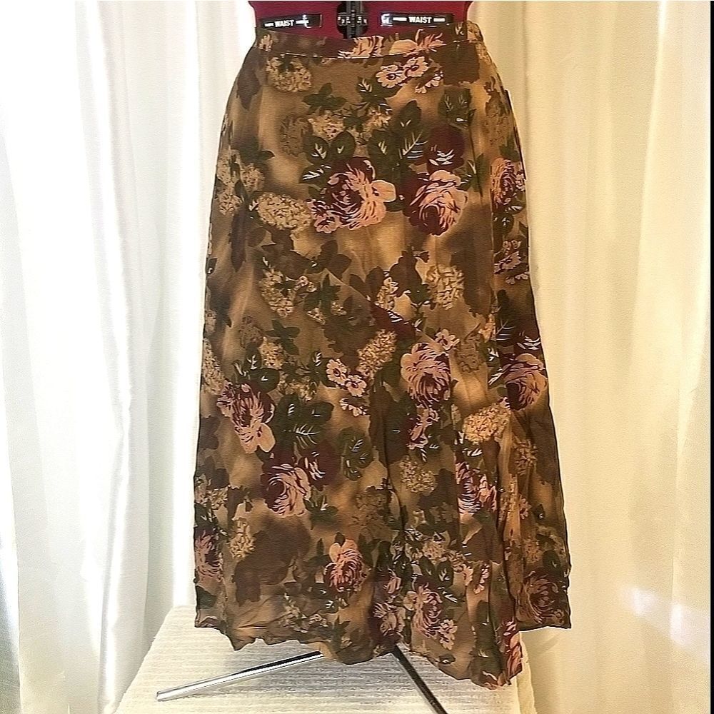 Coldwater Creek Asymmetrical Floral Skirt